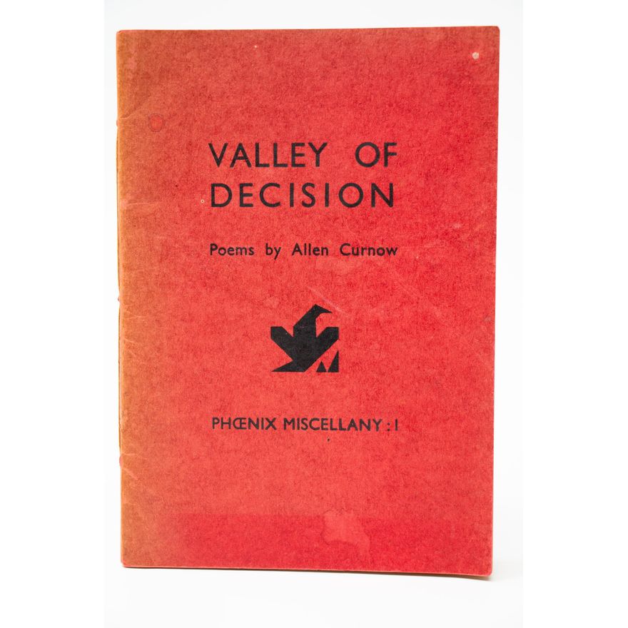 CURNOW, ALLEN - Valley of Decision Poems
