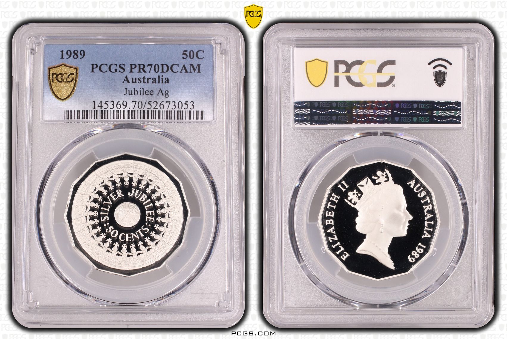 Jubilee Silver, Fifty Cent, 1989, PCGS PR70DCAM