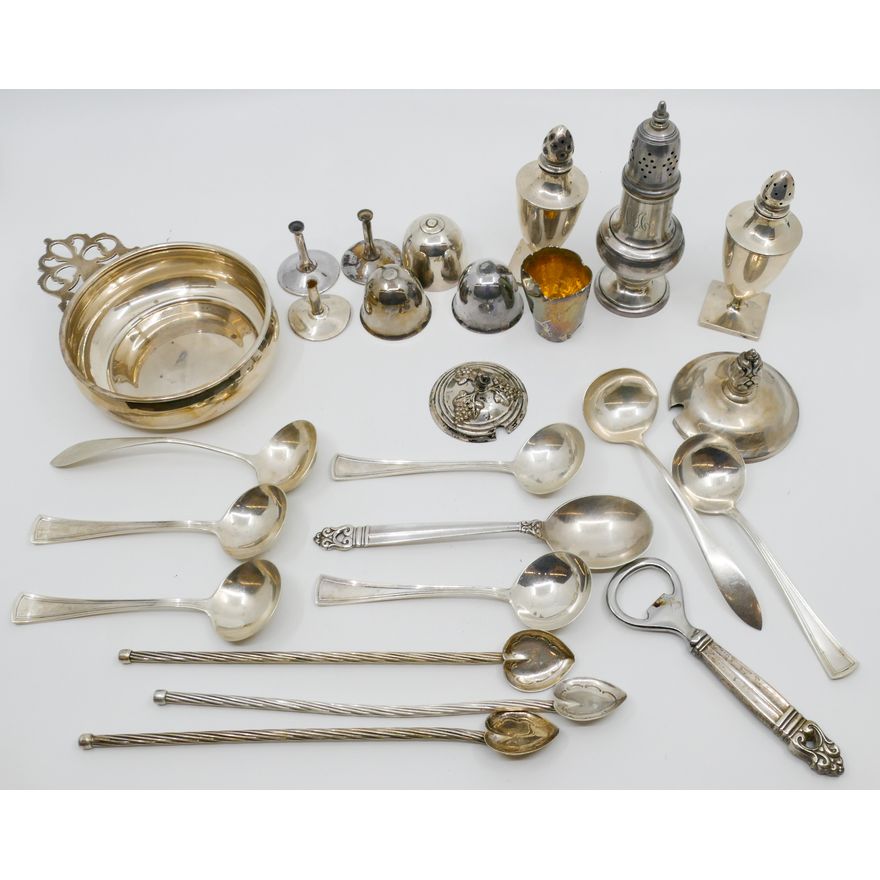 Box Sterling Misc. Shakers and Porringer etc. - 601 Grams TW (Solid Only)