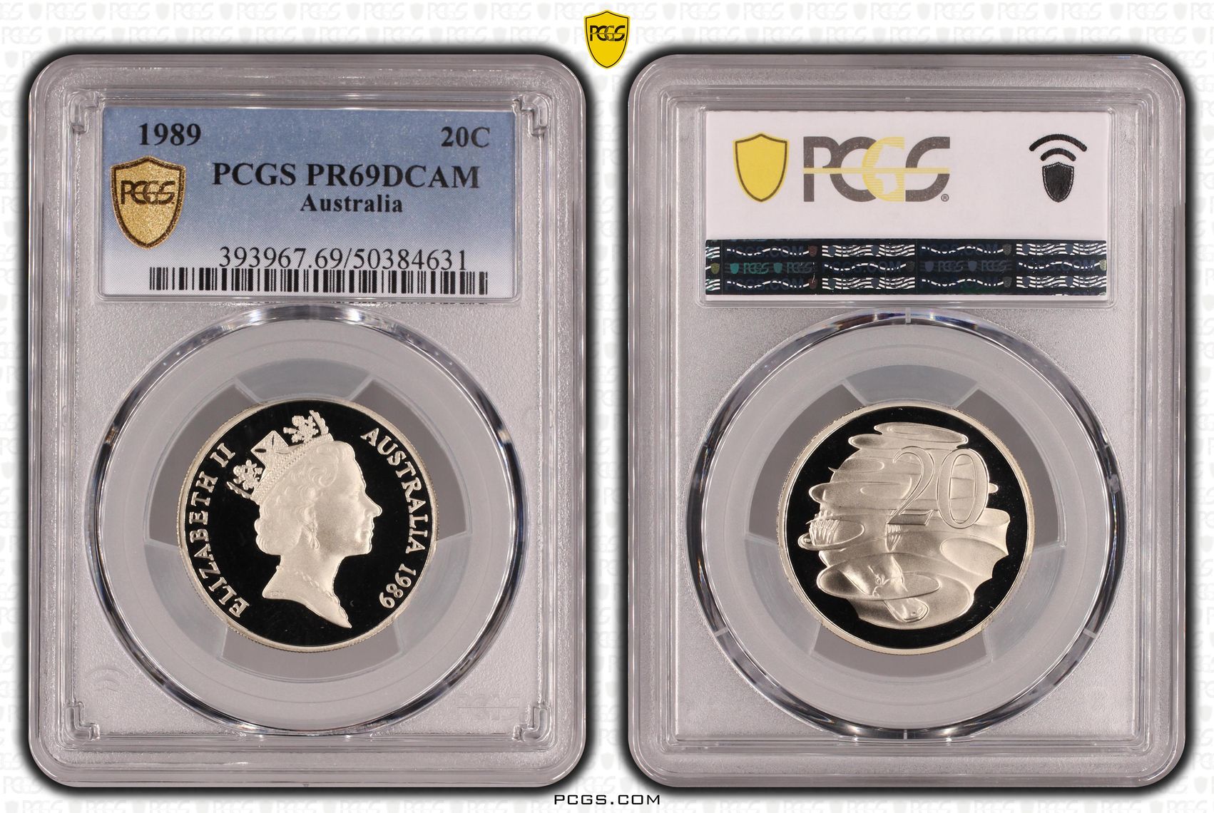Twenty Cent, 1989, PCGS PR69DCAM