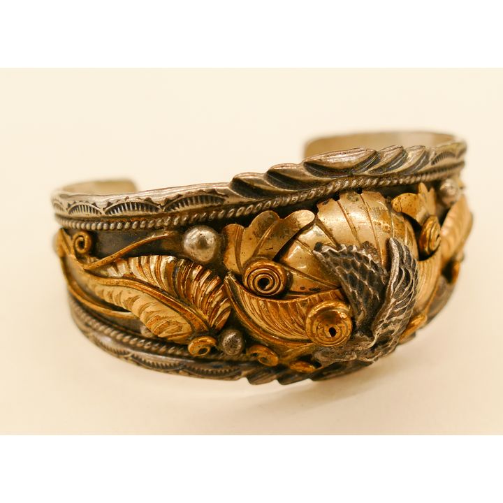 Navajo Silver Eagle Cuff Bracelet- 44g