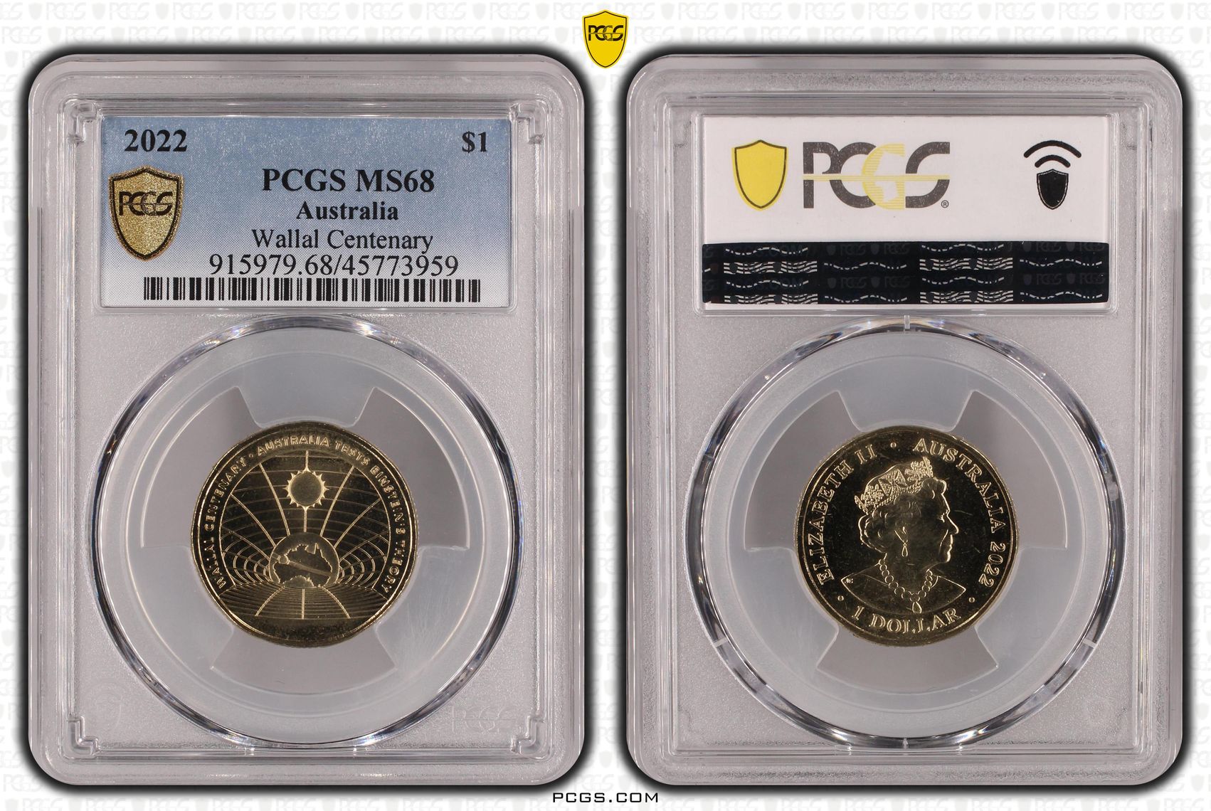 Wallal Centenary, One Dollar, 2022, PCGS MS68