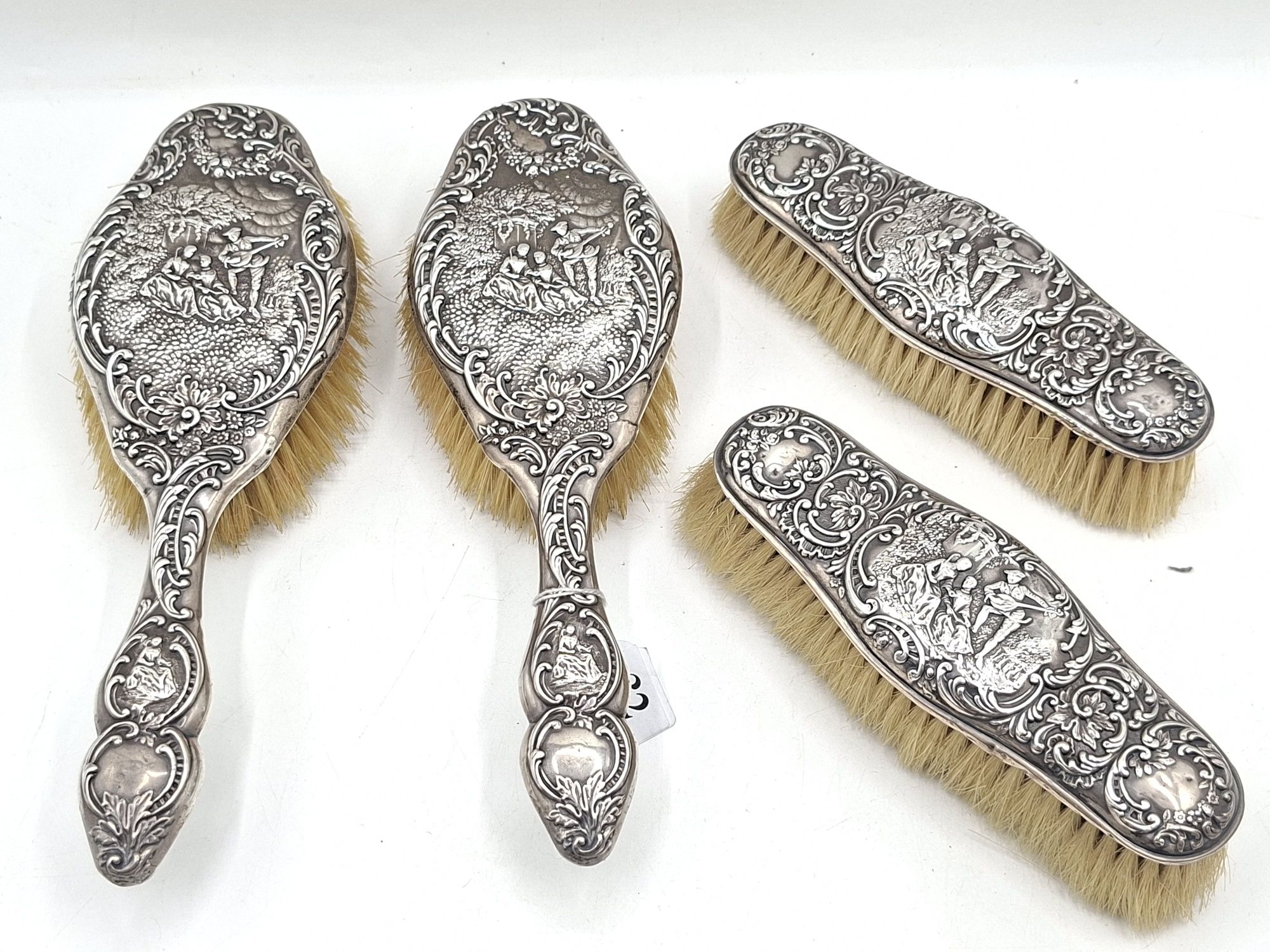 Walker And Hall Sterling Silver Brush Set