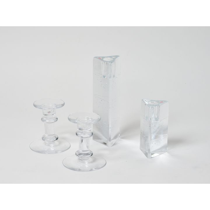 Timo Sarpaneva for Iittala of Finland - Two ‘Arkipelago’ glass candles holders
