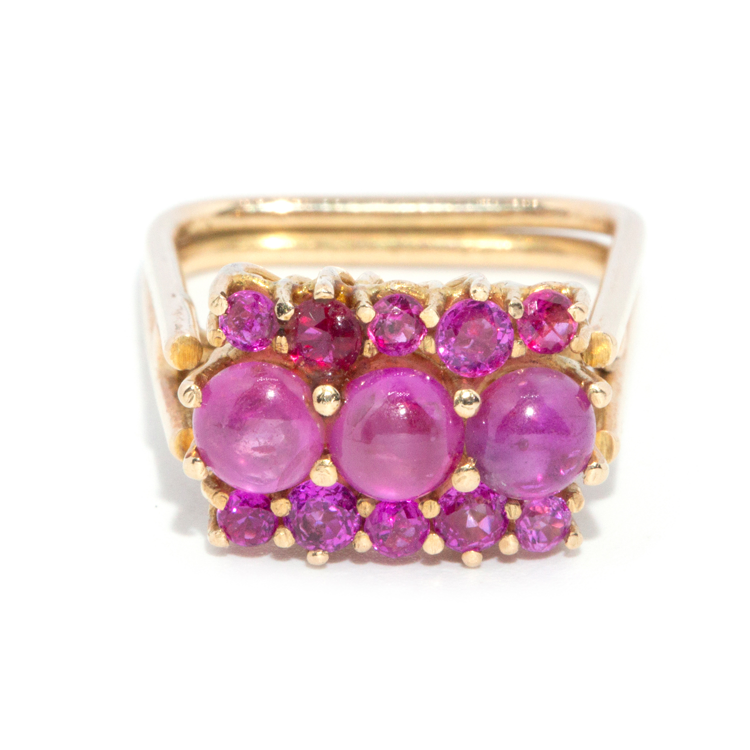 70 · Vintage Ruby & Sapphire 18ct Gold Ring