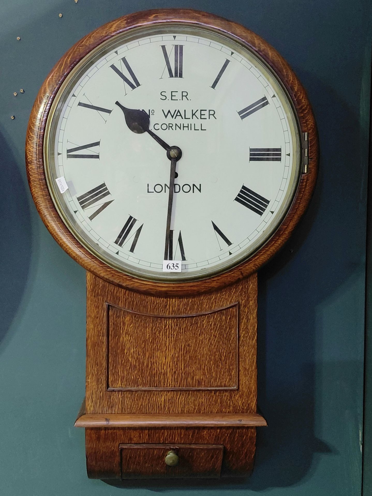 DROP DIAL FUSEE WALL CLOCK