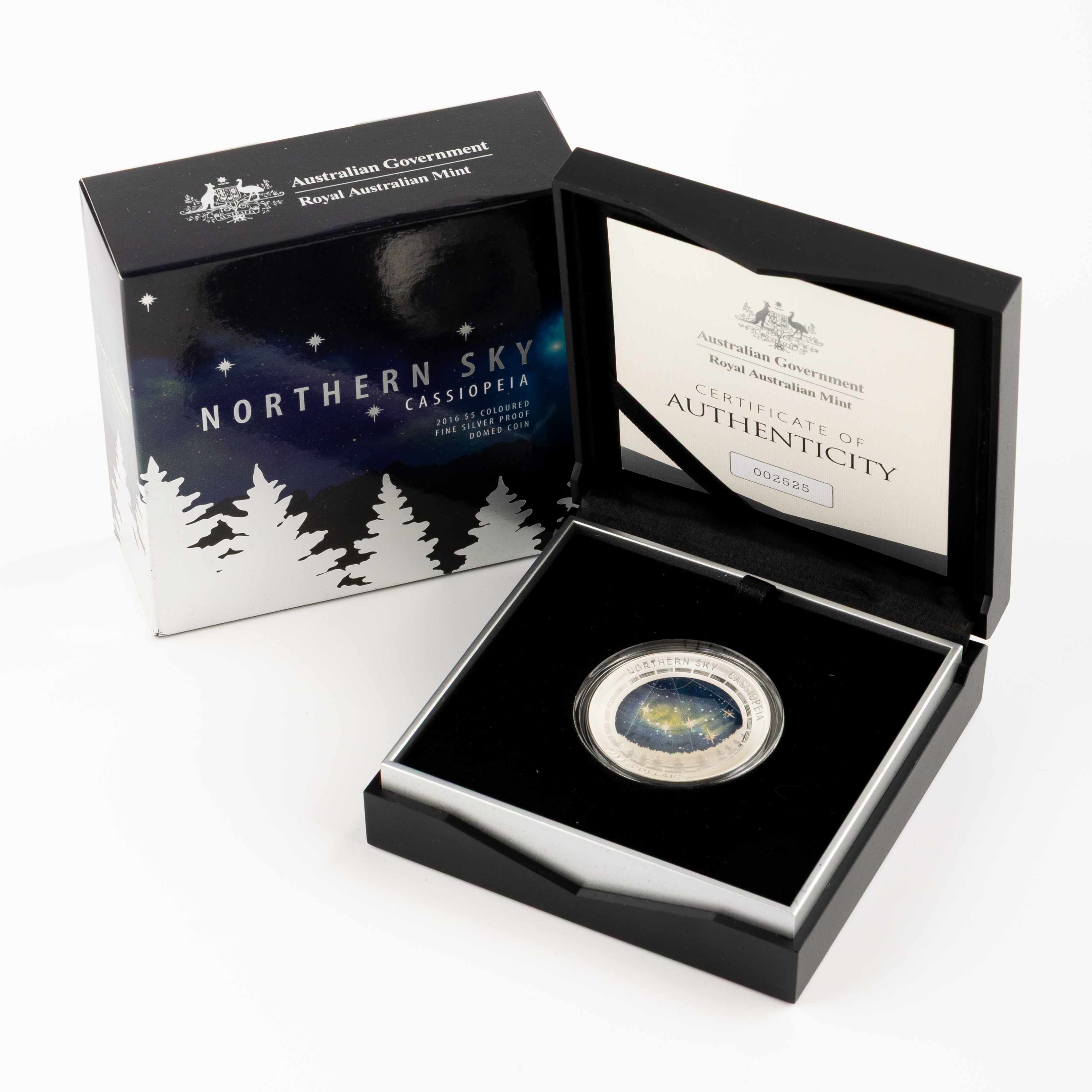 Elizabeth II, Northern Sky - CASSIOPEIA, Five Dollars, 2016, FDC