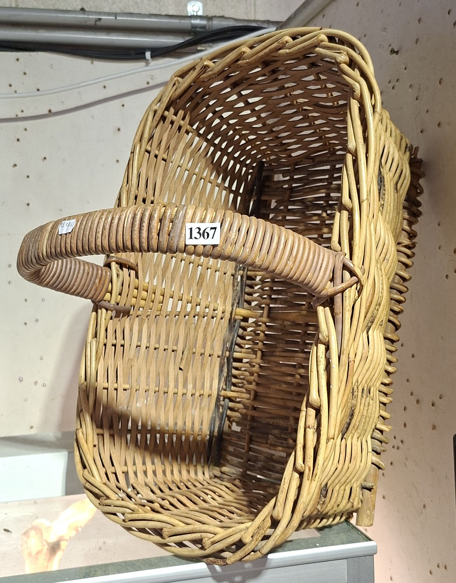 1367 · VINTAGE CANE BASKET