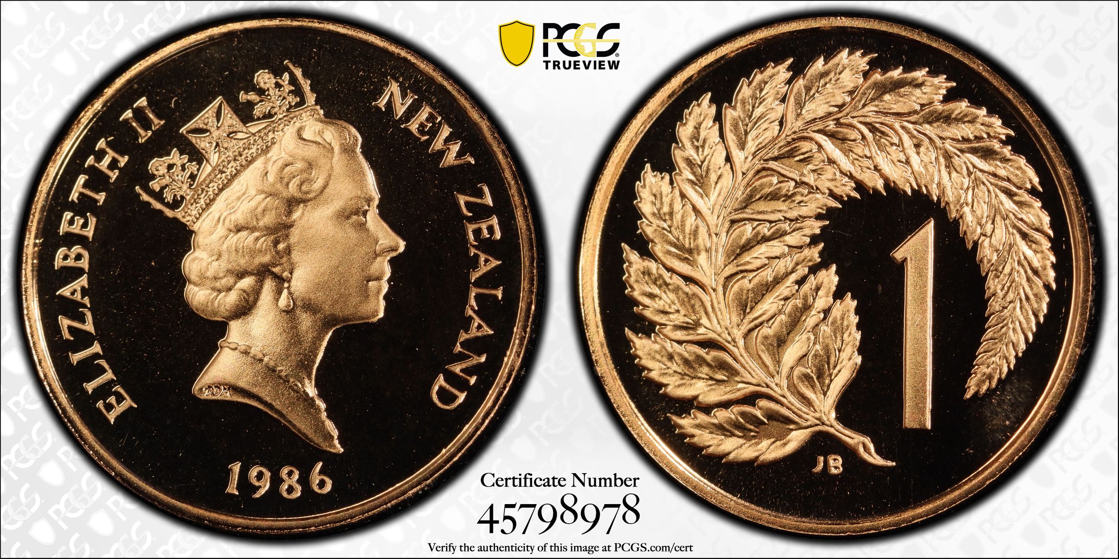 New Zealand , 6/0, Two Cent, 1986, PR69DCAM