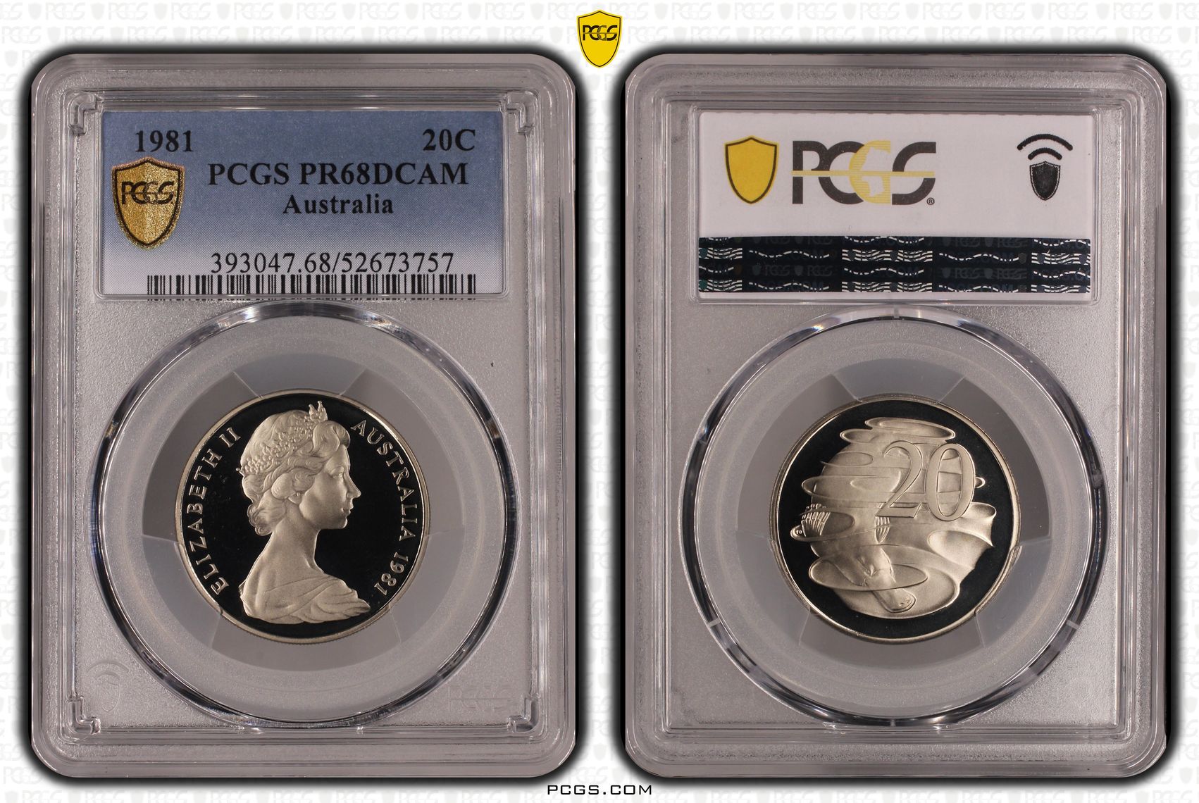 Twenty Cent, 1981, PCGS PR68DCAM