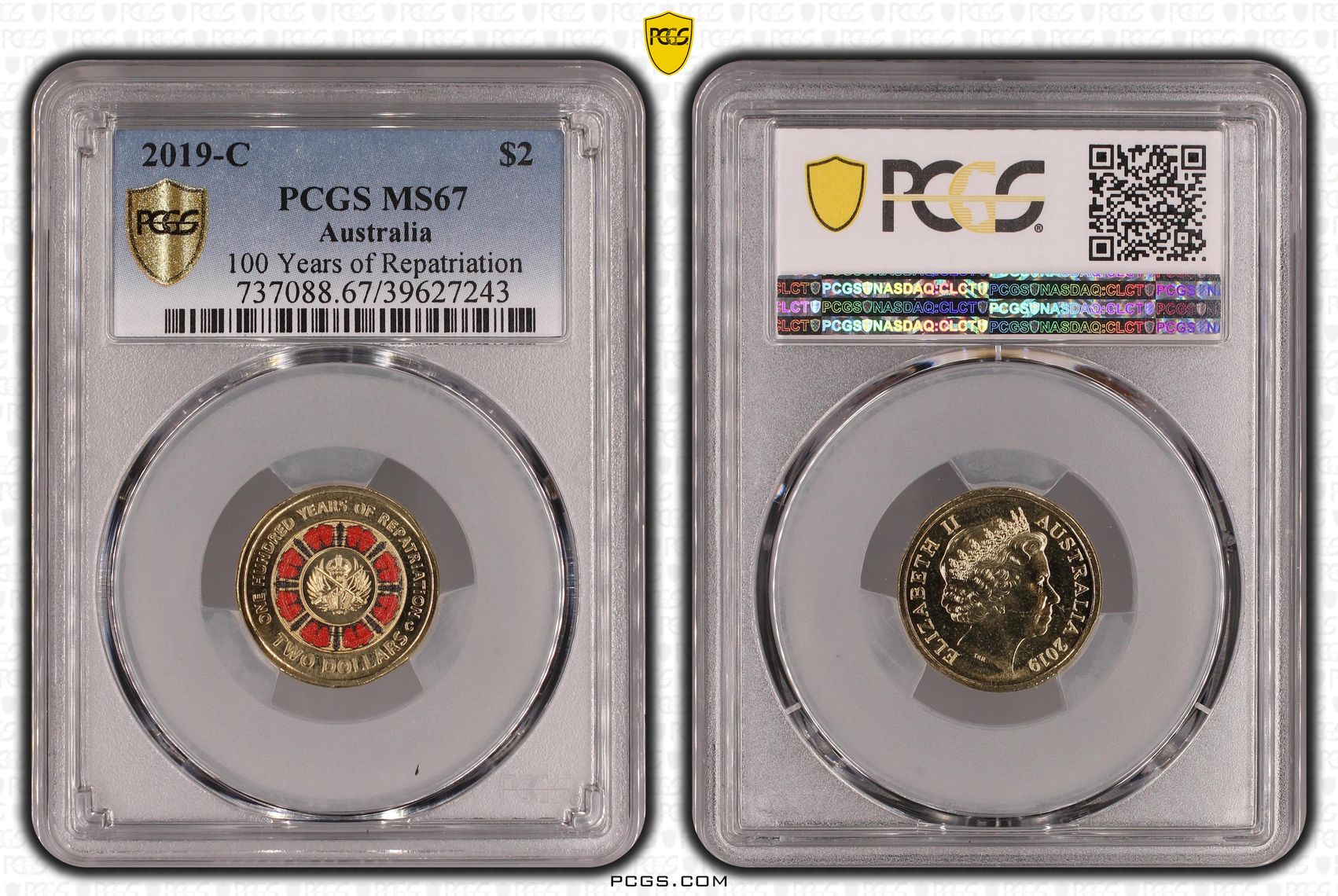 Elizabeth II, 100 Years of Repatriation, Two Dollar, 2019-C, PCGS MS67