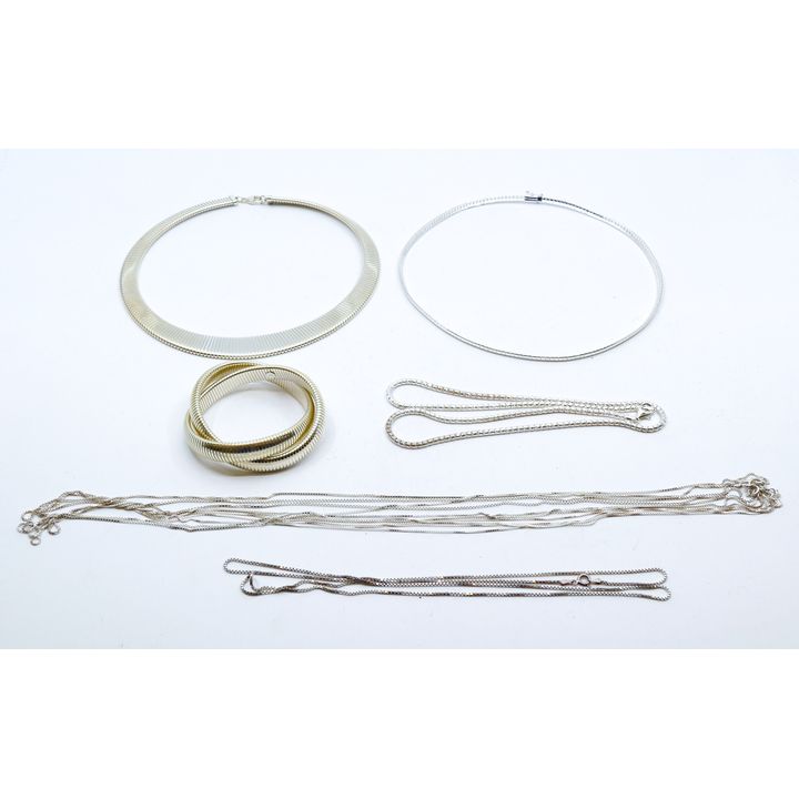 Box Sterling Modern Necklaces and Chains - 152 Grams TW