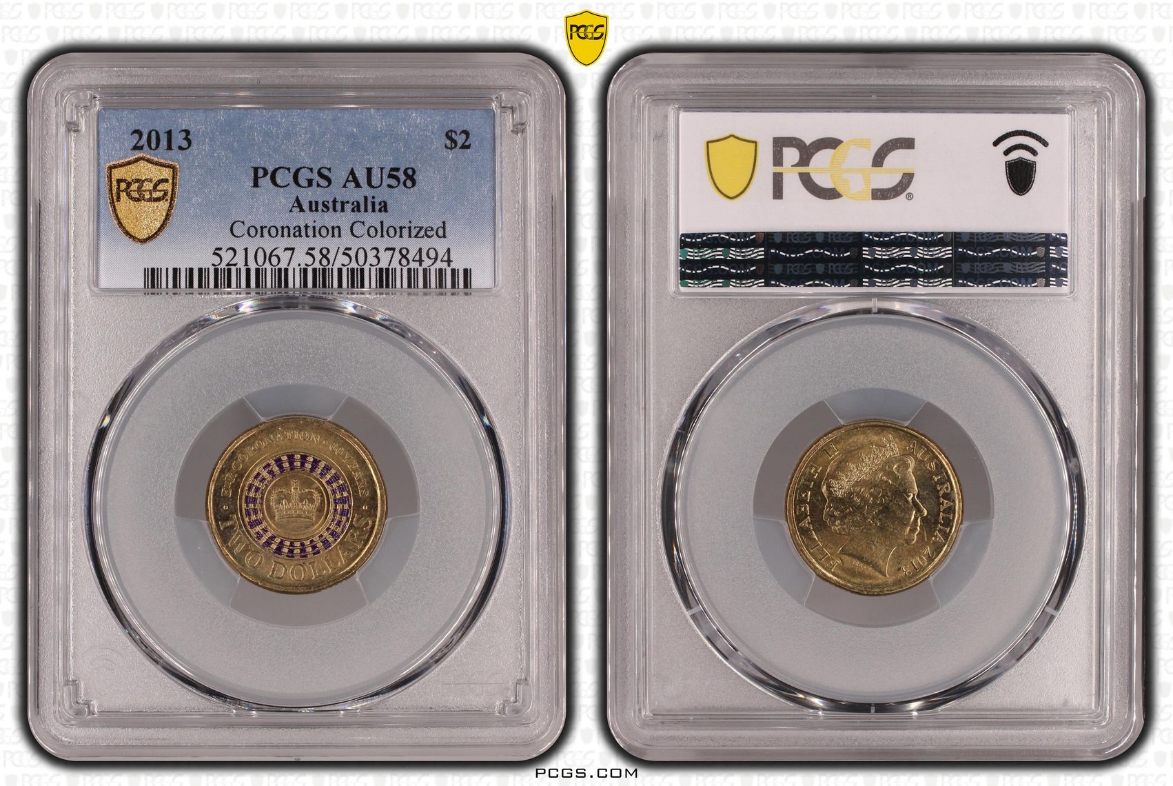 Coronation Colorized , Two Dollar, 2013, PCGS AU58