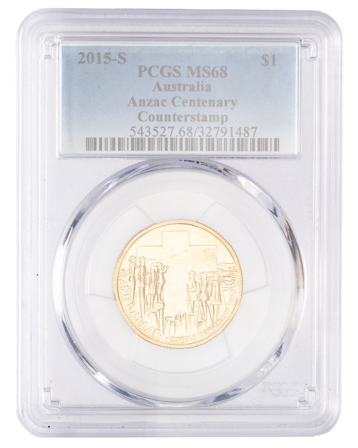 Elizabeth II, Anzac Centenary Privy Mark, One Dollar, 2015-S, PCGS MS68