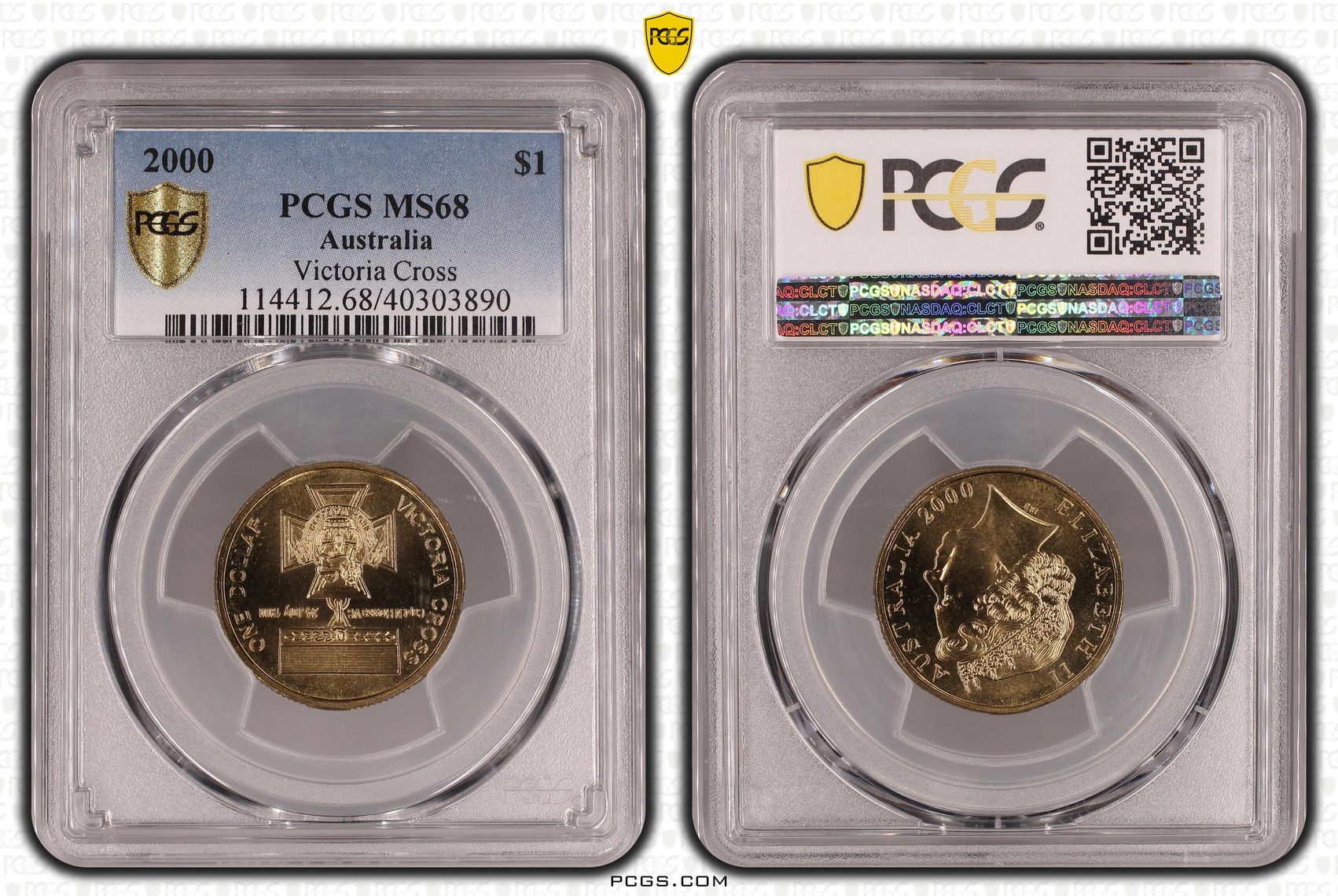 Victoria Cross, One Dollar, 2000, PCGS MS68