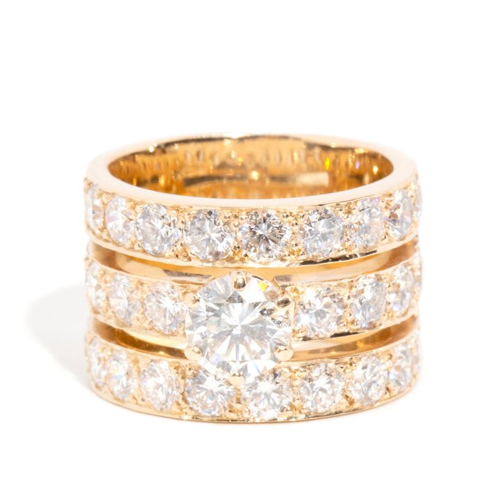 5.71 Carat Diamond 14 Carat Gold Ring