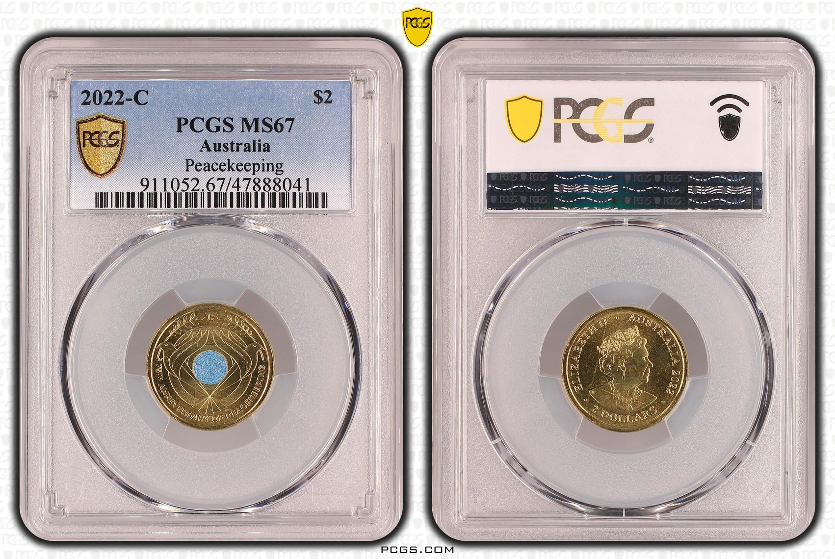 Elizabeth II, Peacekeeping, Two Dollar, 2022-C, PCGS MS67