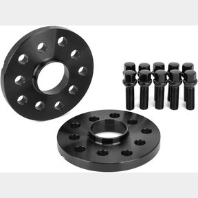 JIIINMIIIN 5X100 & 5X112 HUBCENTRIC WHEEL SPACERS, FORGED ADAPTERS 15MM BLACK WITH M14X1.5 SPHERE SEAT LUG BOLTS AND 57.1MM CENTER