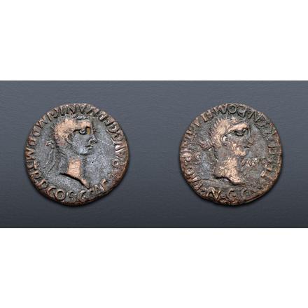Spain Carthago Nova Gaius Caligula With Caesonia Ad 37 41 Ae As 27mm 10 15 G 8h Cn Atellius Flaccus And Cn Pompeius Flaccus Duoviri Classical Numismatic Group