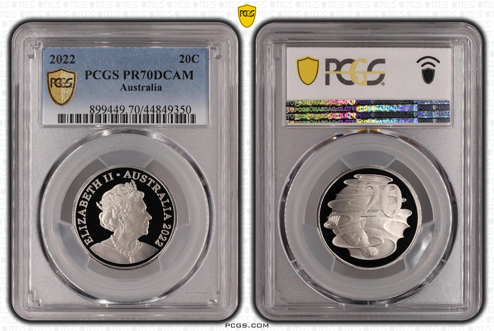 Twenty Cent, 2022, PCGS PR70DCAM