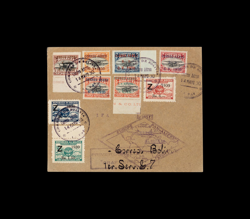 [FLIGHT COVER] BOLIVIA. 1930, May 14-June 6th, (SIEGER #60D; AAMC Z-110g-i). 