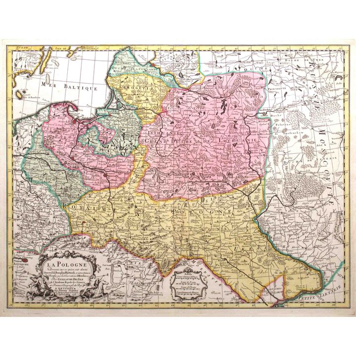 Guillaume de l’Isle | La Pologne dresée sur ce qu’en ont donne Starovolsk, Beauplan, Hartknoch...