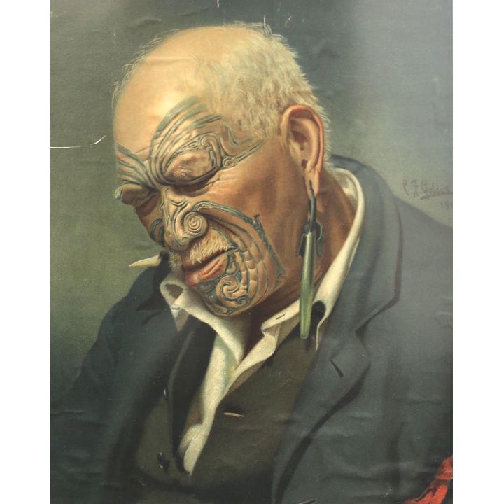 Charles Goldie 'A Warm Day - Pātara Te Tuhi'