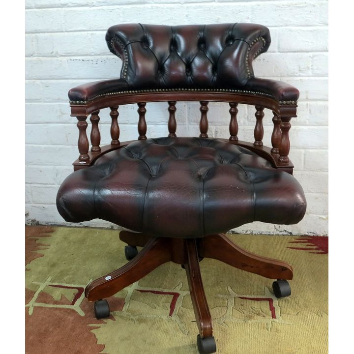 LEATHER SWIVEL CHAIR