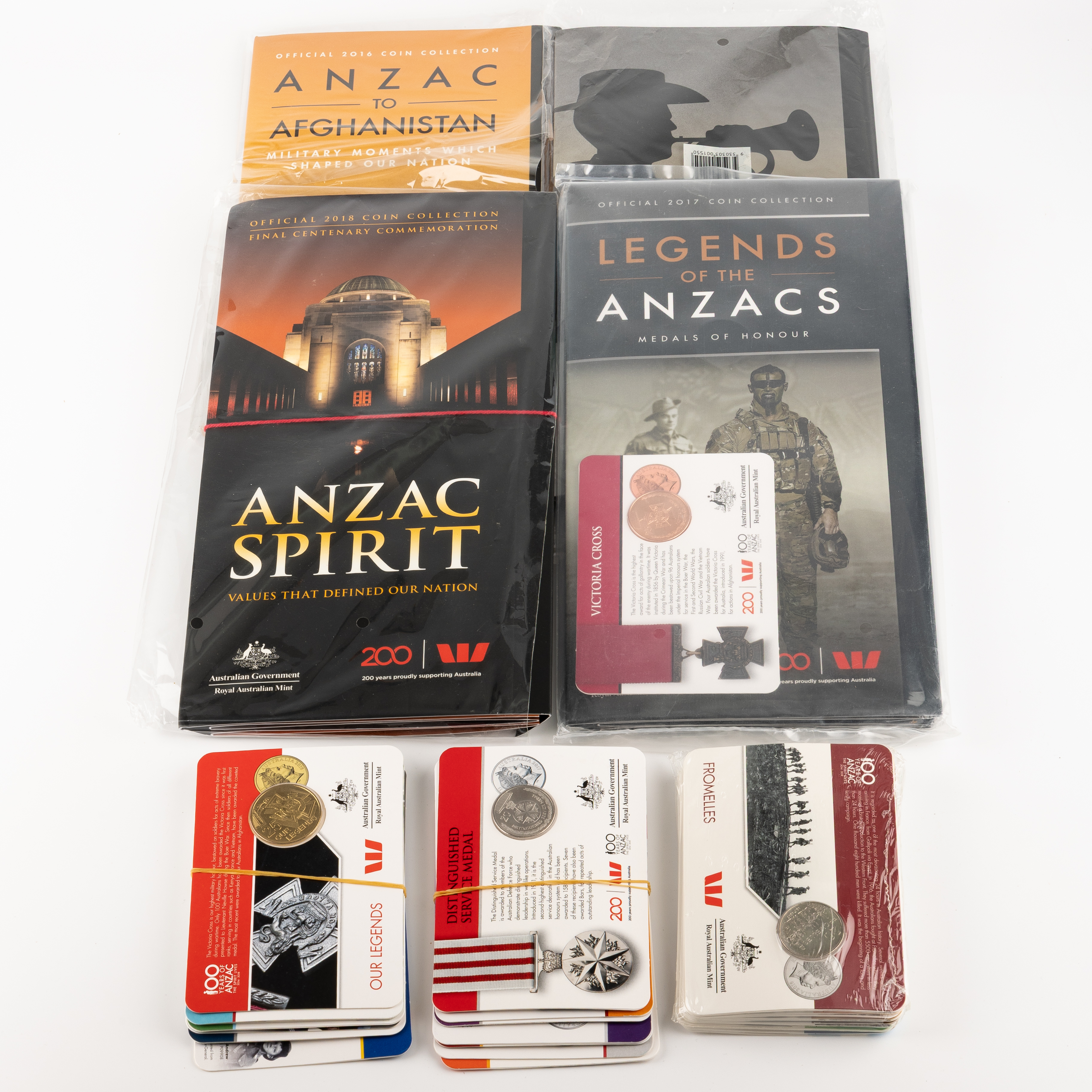ANZAC Coin Sets, 2015 - 2018, UNC