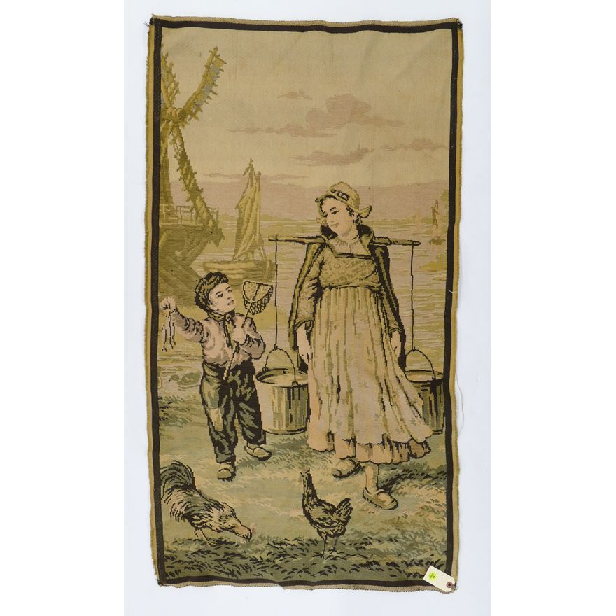 Vintage Dutch Scene Tapestry- 2x4' approx