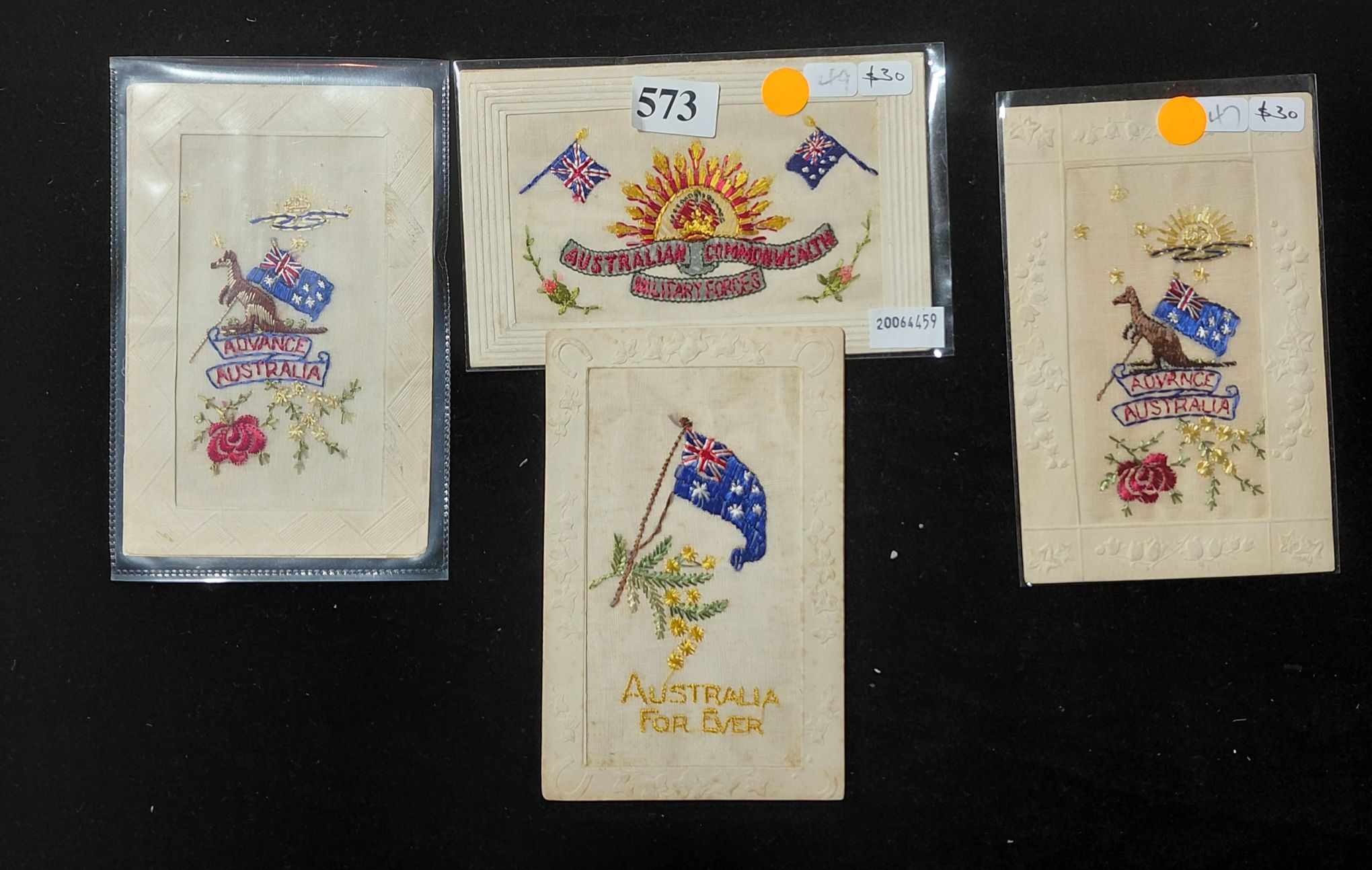 573 · SILK POSTCARDS - WWI