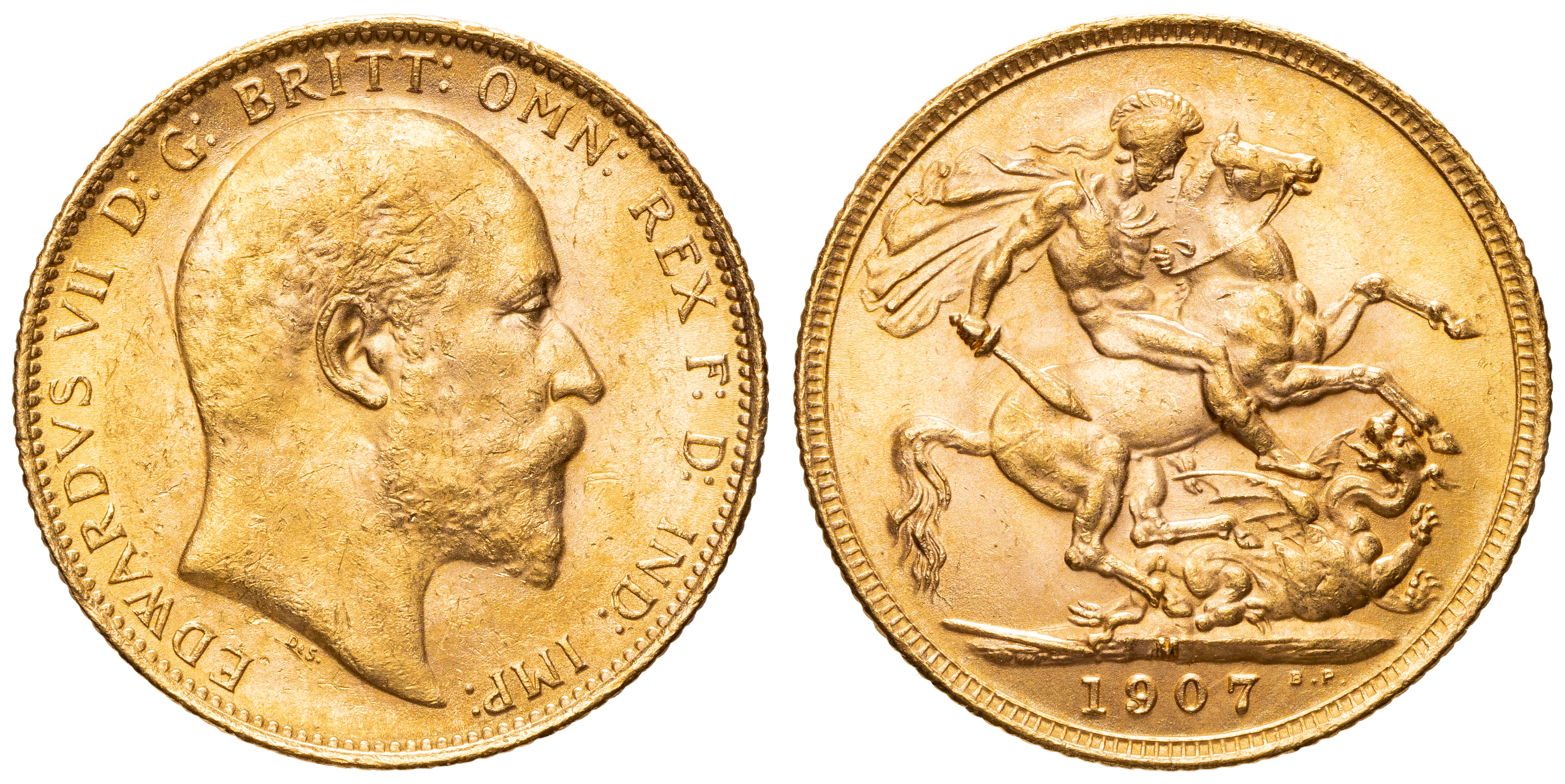 Edward VII, Sovereign, 1907-M, EF