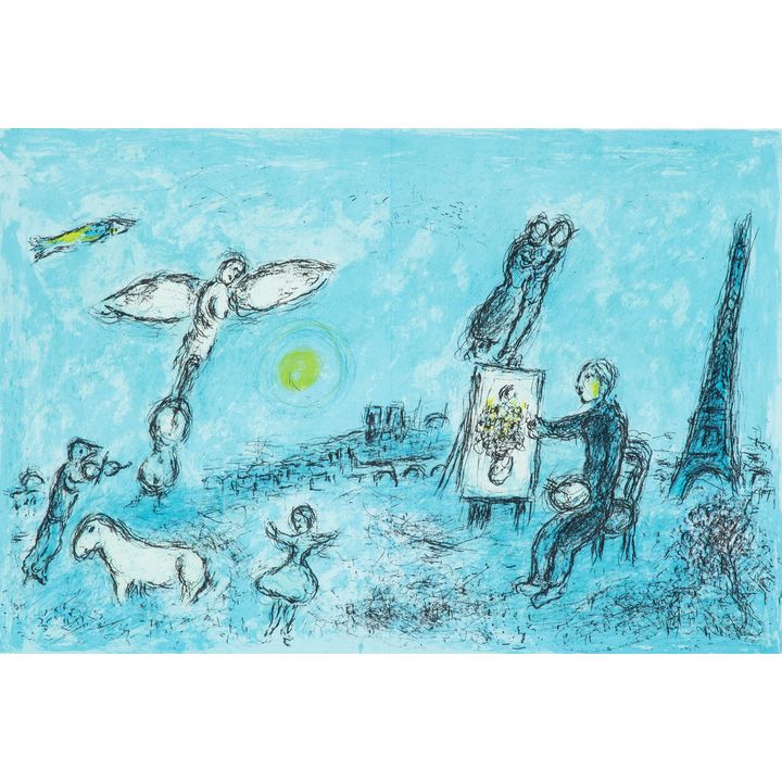 Marc Chagall | Malarz i jego sobowtór, 1981