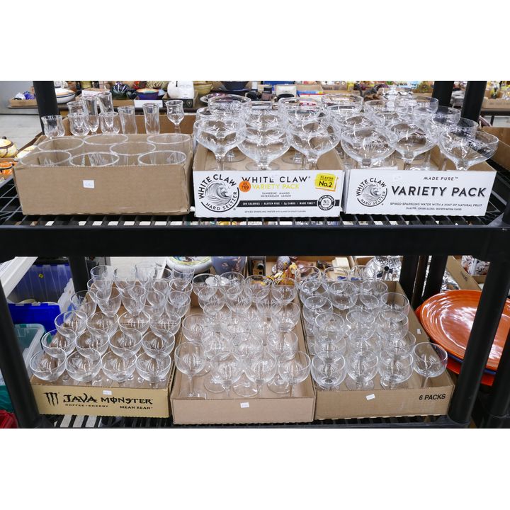 104pc Matching Deco Stemware Monogramed EMM