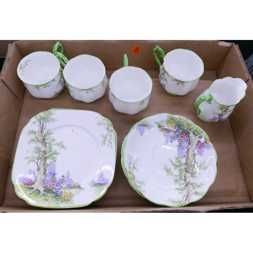 12pc Royal Albert 'Greenwood Tree' Bone China