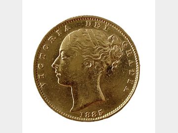 1885 Queen Victoria Young Head Sydney Mint Shield Gold Sovereign.