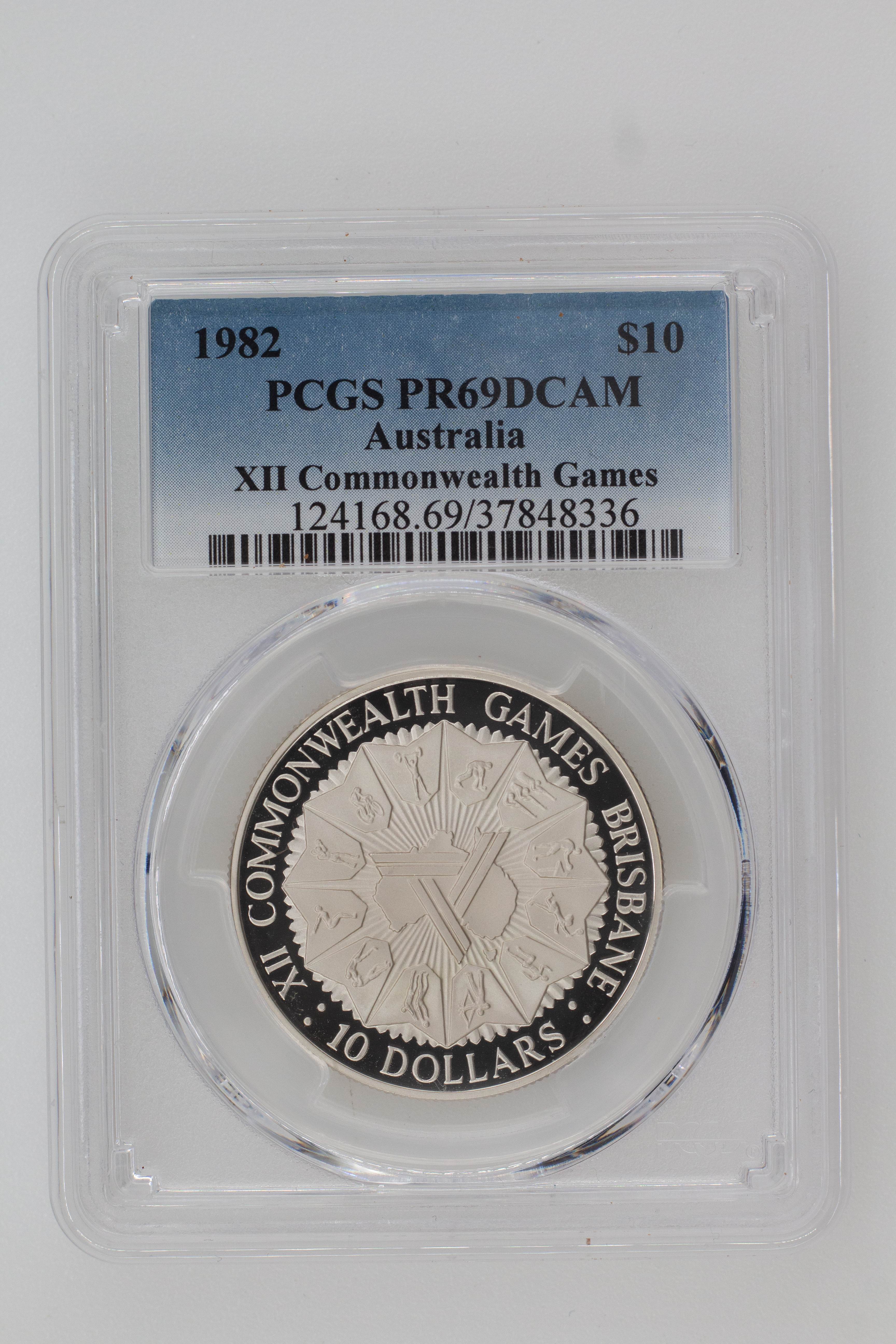 1982 Australia Ten Dollar, $10 XII Commonwealth Games PCGS - PR69DCAM -336