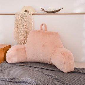 STANDARD A NICE NIGHT FAUX FUR READING PILLOW BED WEDGE LARGE ADULT CHILDREN BACKREST WITH ARMS BACK SUPPORT FOR SITTING UP IN BED