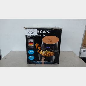 6L DIGITAL ROASTER AIR FRYER WITH PAPER LINERS - BLACK -