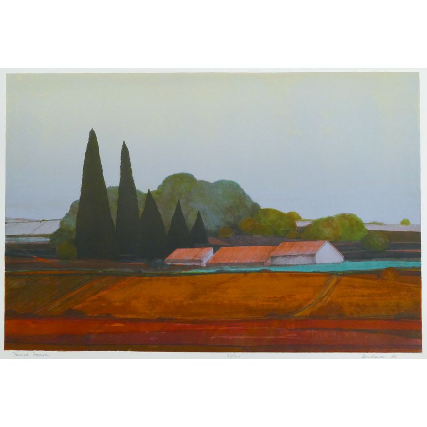 Bob Buchanan ''French Farm'' 1989 S/N Color Lithograph 29.5''x42''