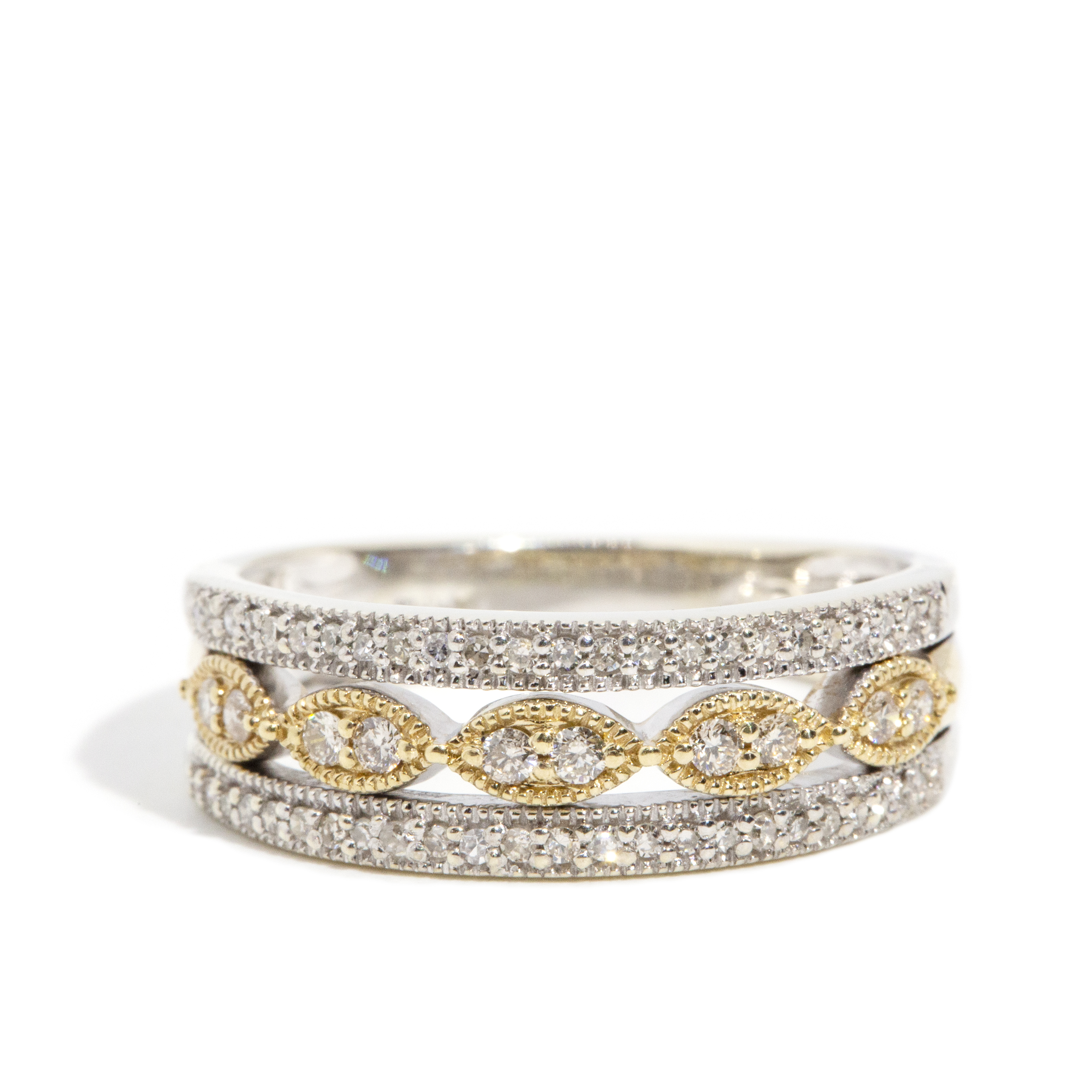 Diamond 9ct Gold Ring ,