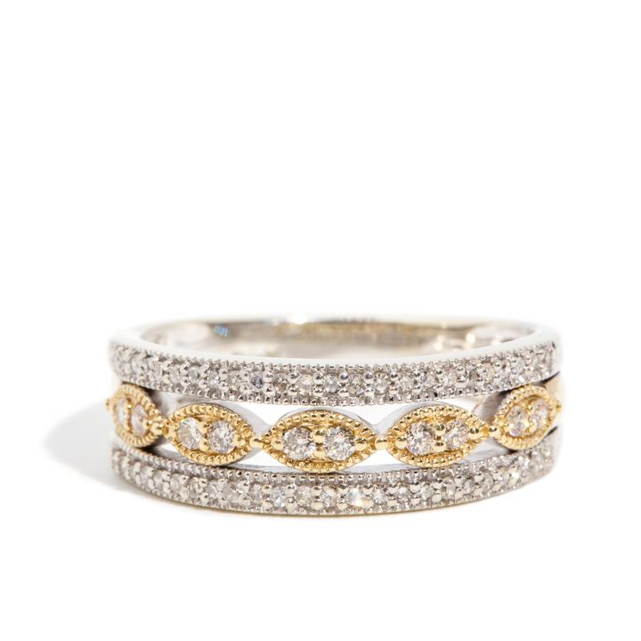 Diamond 9ct Gold Ring  ,