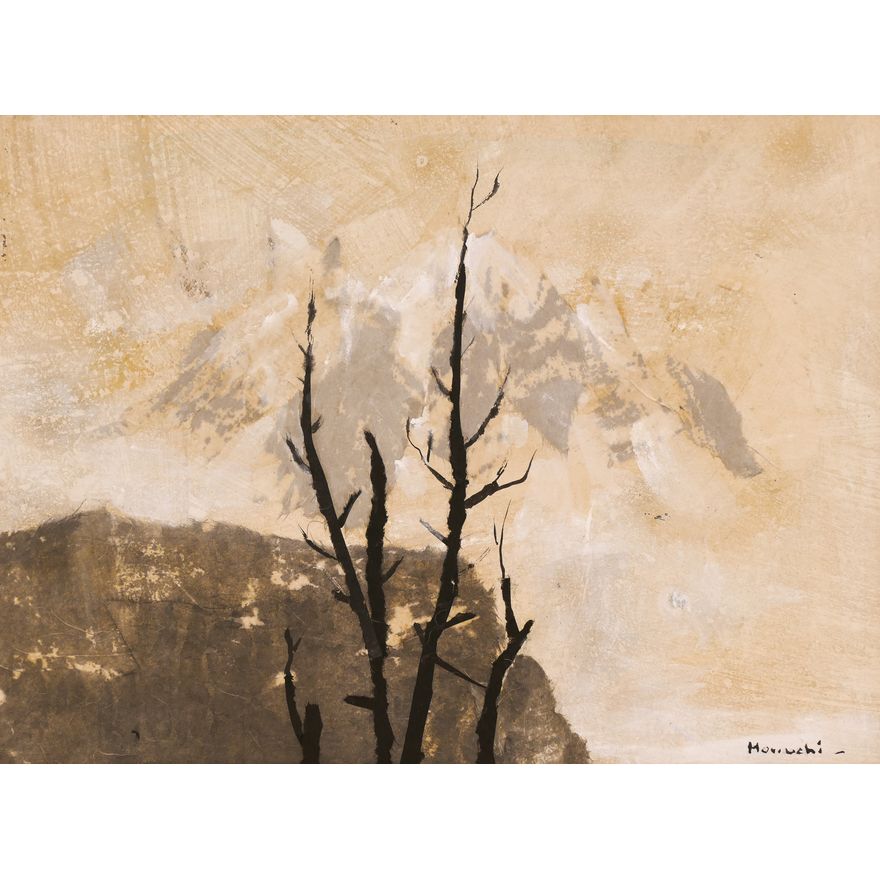 Paul Horiuchi ''Mt. Rainier'' Casein Collage