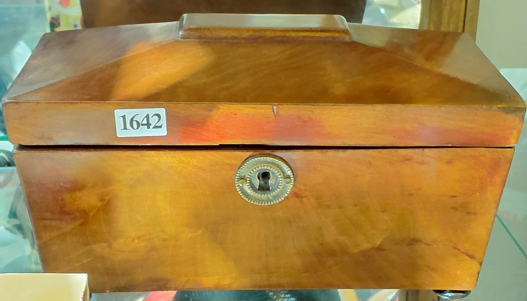 VICTORIAN CEDAR TEA CADDY