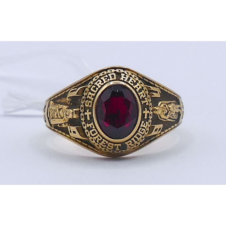 Jostens 18k Highschool Class Ring Size 9.5 - 7.7 Grams