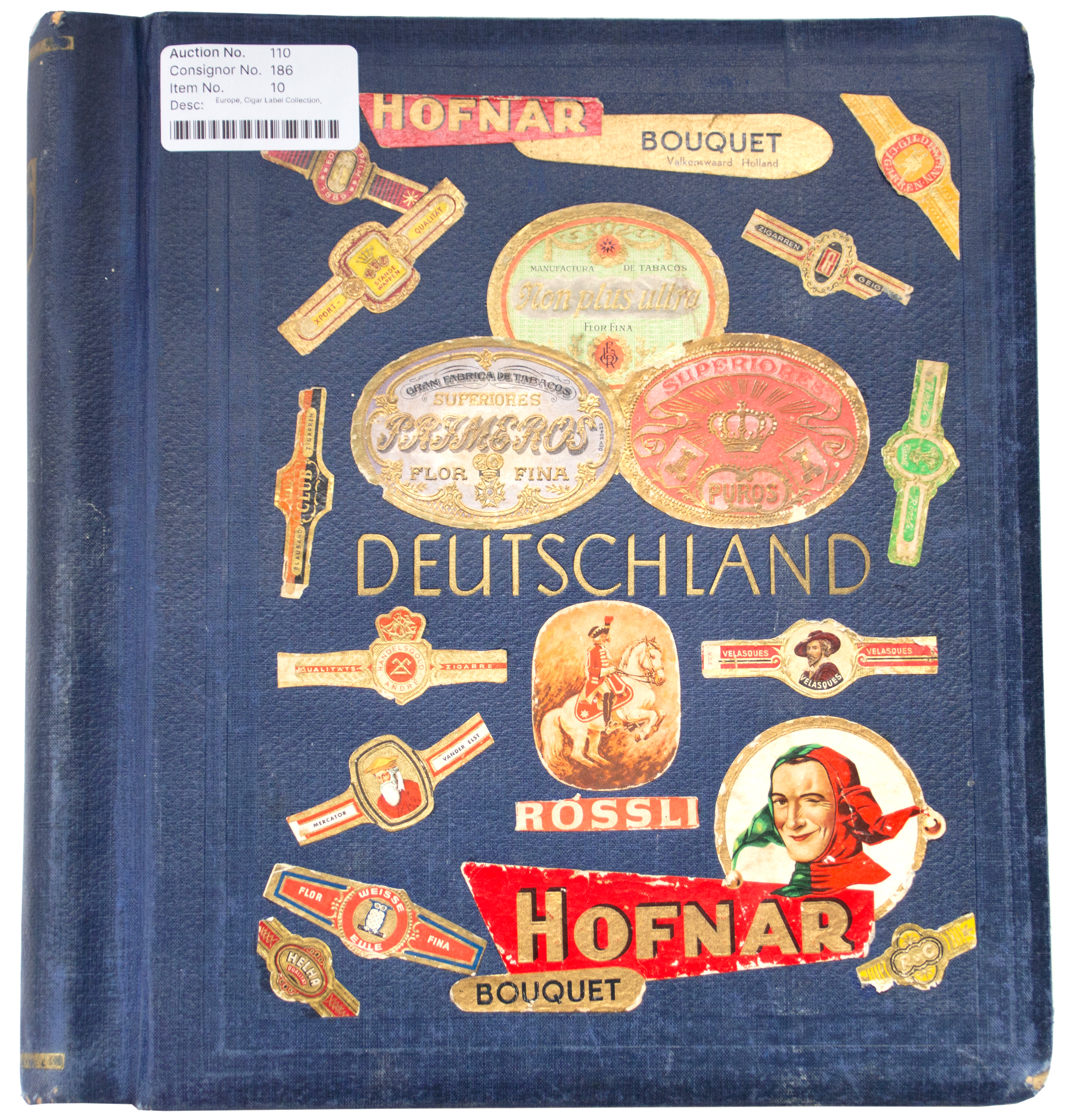 Europe, Cigar Label Collection, c.1930s, VGC