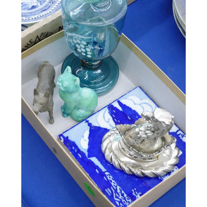 Box Bristol Glass Decanter etc.