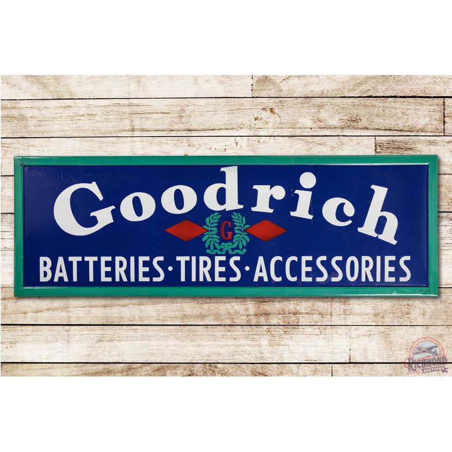 4' Goodrich Batteries Tires Accessories Porcelain Sign