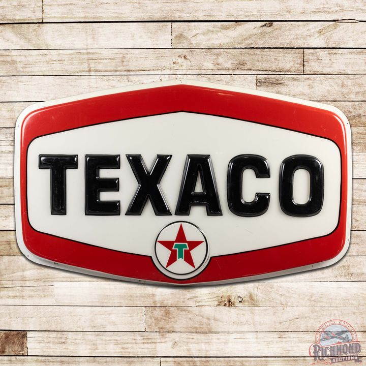 Texaco Gasoline 7' Embossed Plastic ID Sign