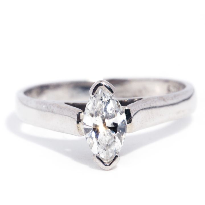 0.32 Carat Marquise Diamond 14 Carat Gold Ring
